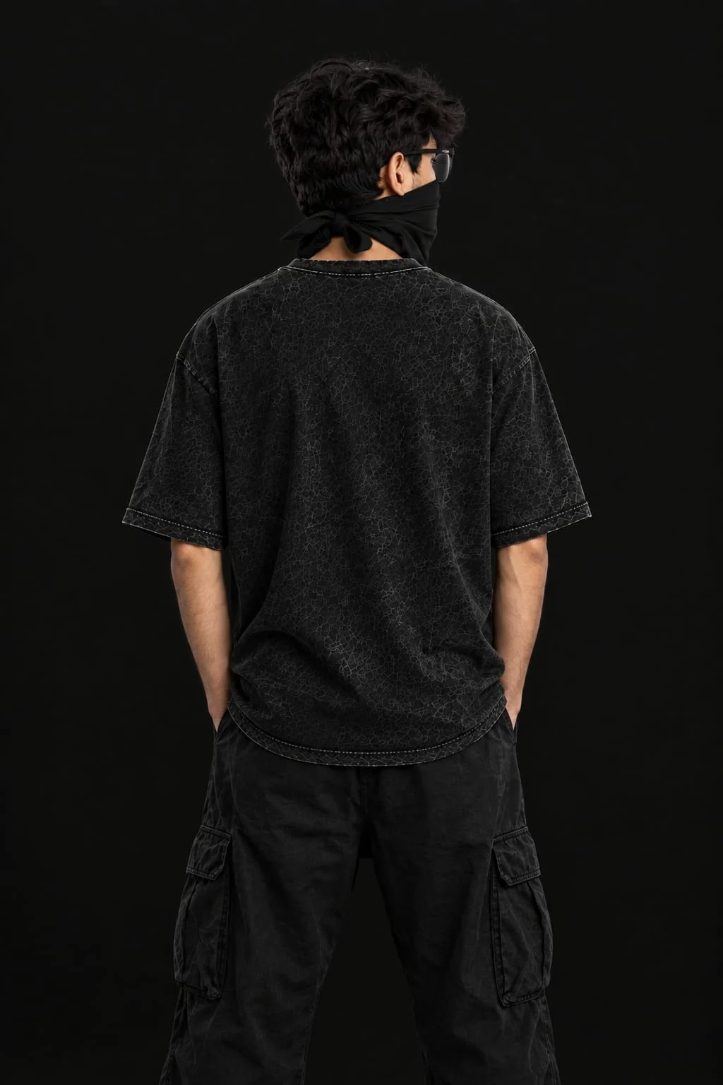 Back graphic view of Zentoku Static Surge 240 GSM heavyweight streetwear t-shirt