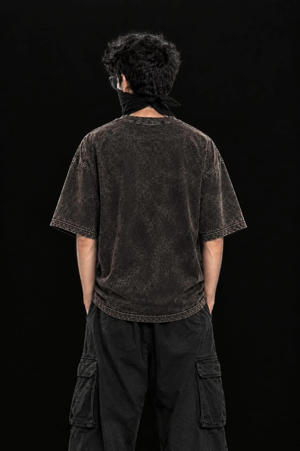 Back graphic view of Zentoku Triple Blade 240 GSM streetwear t-shirt