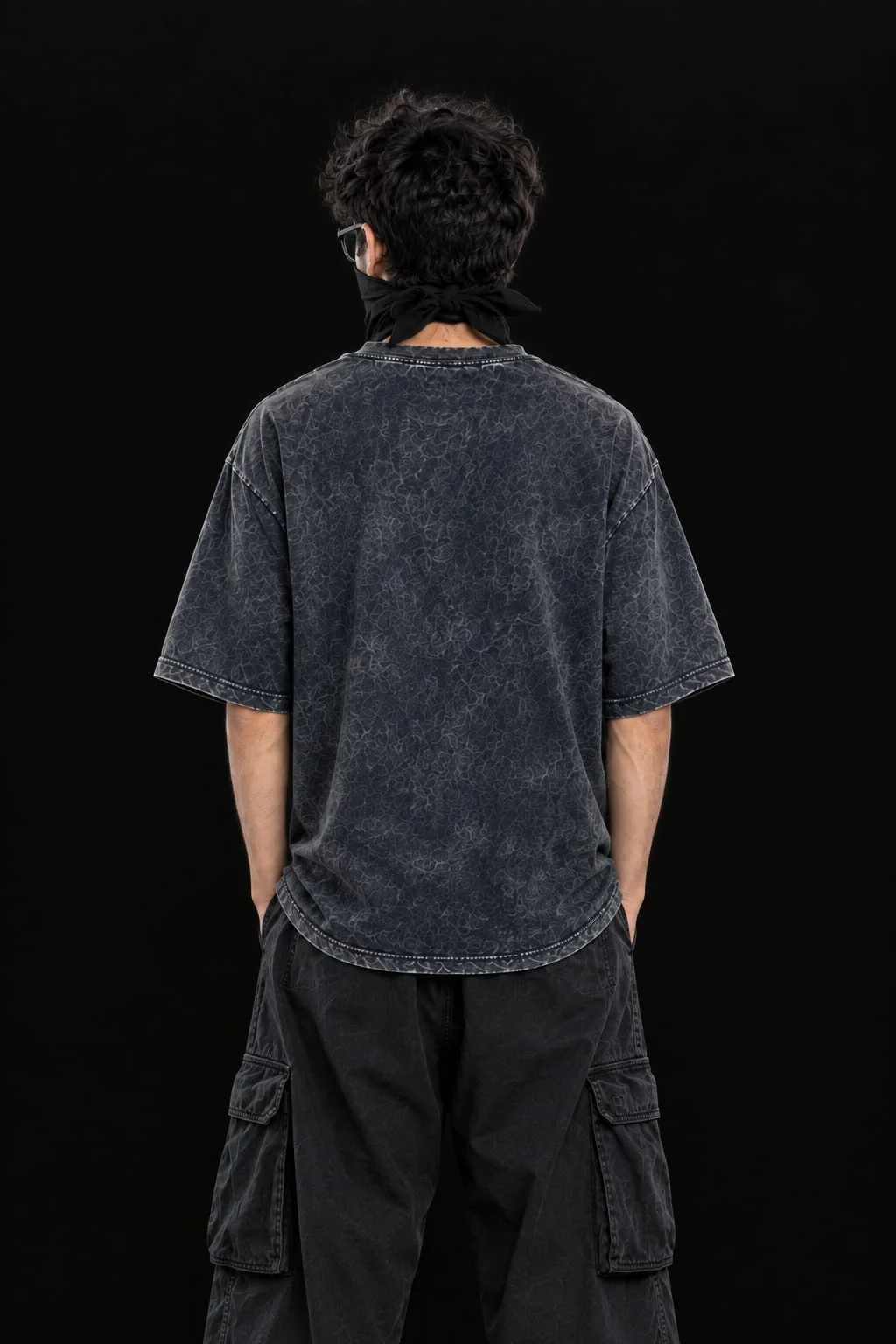 Back graphic view of Zentoku Shadow Division 240 GSM streetwear t-shirt